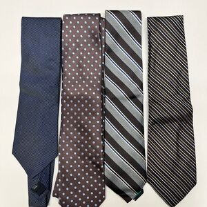 Elegant Men's Tie Set - Blue and Brown